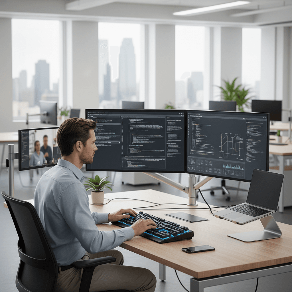 IT consultant at work